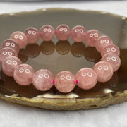 Natural Rose Quartz Bracelet - 42.09g 12.2mm/bead 17 Beads - Huangs Jadeite and Jewelry Pte Ltd