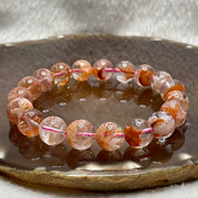 Natural Orange Beads Bracelet - 30.0g 10.1mm/bead 19 beads - Huangs Jadeite and Jewelry Pte Ltd