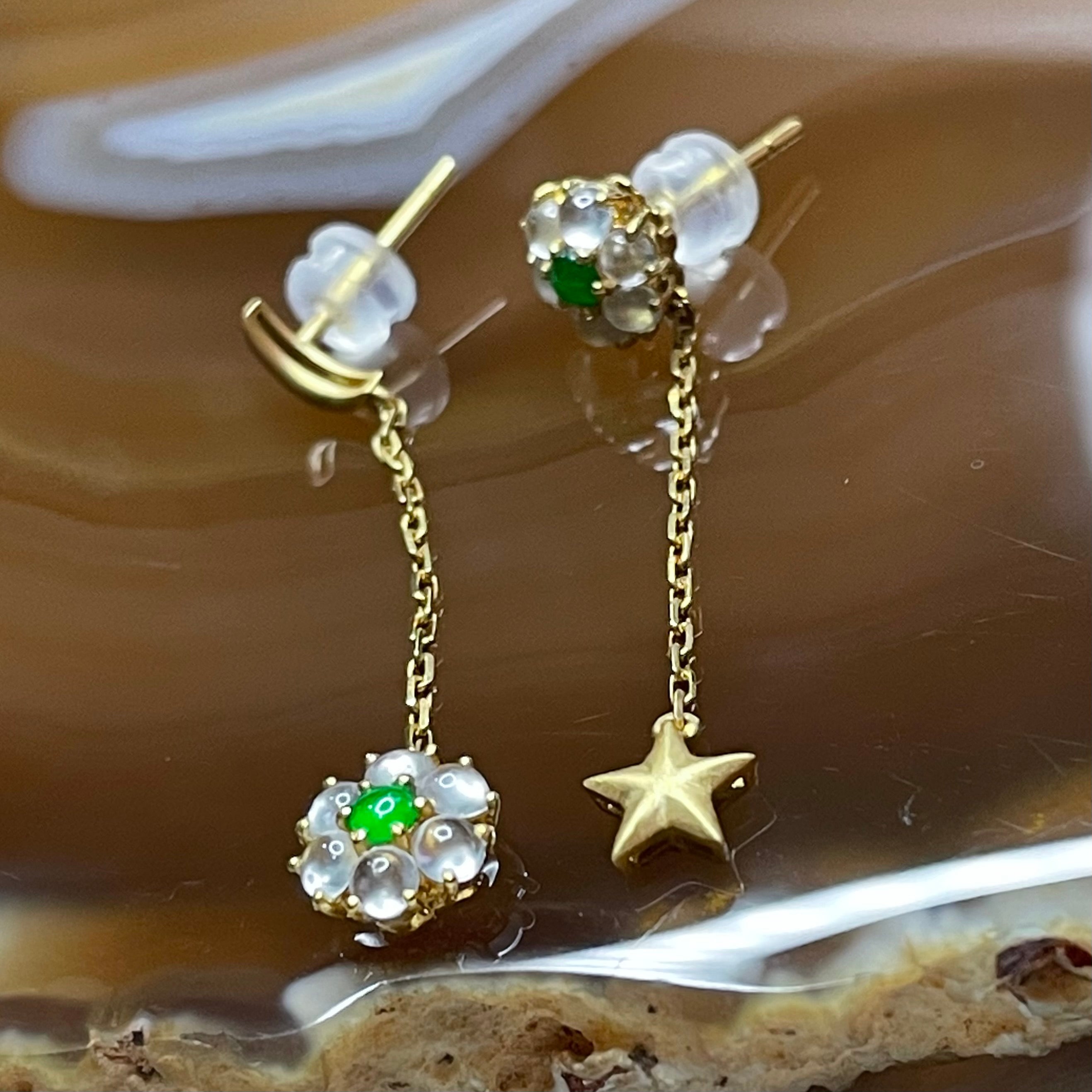 18K / 750 Yellow Gold 黄金 Jewelry with Diamonds Jadeite Jade Gemstones