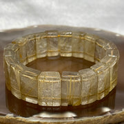 Natural Golden Rutilated Quartz Bracelet 手牌 - 67.15g 18.6 by 8.3mm/piece 20 pieces - Huangs Jadeite and Jewelry Pte Ltd