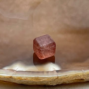 Natural Strawberry Quartz Cube Charm - 0.9g 7.1 by 7.1 by 7.1mm - Huangs Jadeite and Jewelry Pte Ltd