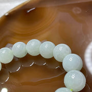 Type A Light Green Jade Jadeite Bracelet 58.52g 13.1mm/bead 15 beads - Huangs Jadeite and Jewelry Pte Ltd