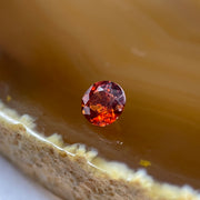 Natural Orange Red Garnet Crystal Stone for Setting - 0.75ct 5.1 by 5.1 by 3.3mm - Huangs Jadeite and Jewelry Pte Ltd