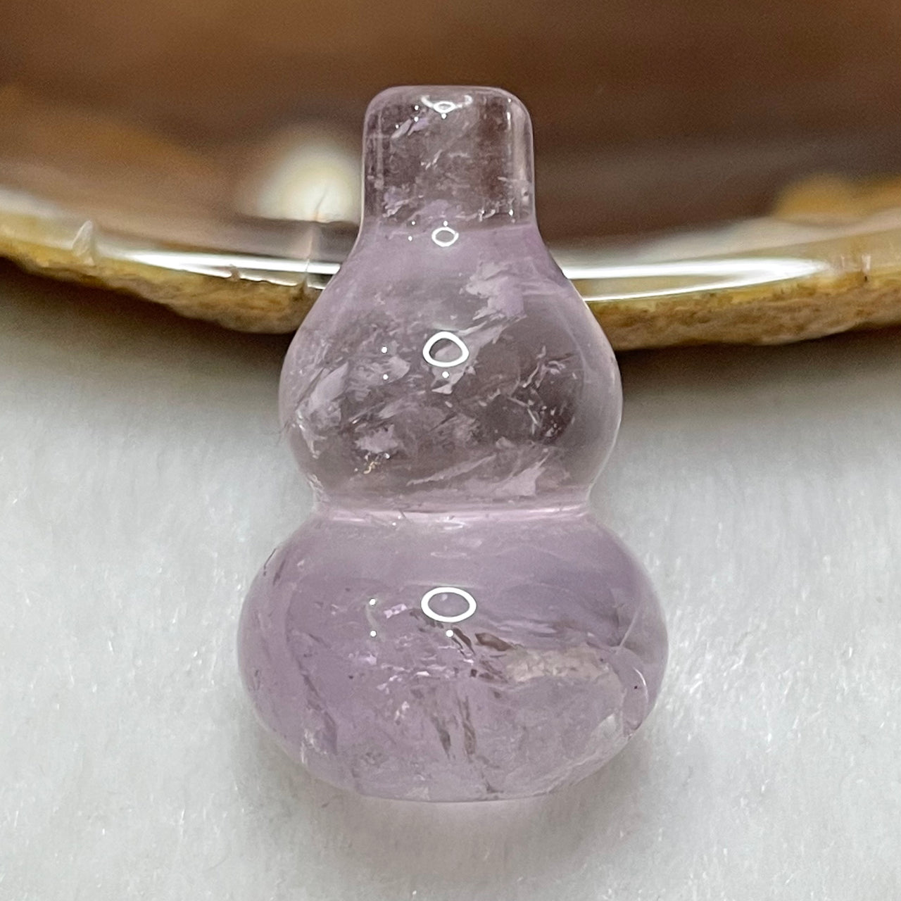 Natural Light Amethyst Crystal Hulu Display - 8.4g 27.1 by 16.9 by 10.3mm - Huangs Jadeite and Jewelry Pte Ltd