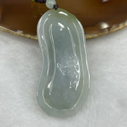 Grand Master Type A Semi Icy Guan Gong & Dragon 32.24g 58.8 by 29.8 by 9mm - Huangs Jadeite and Jewelry Pte Ltd