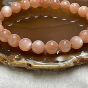 Natural Sunstone Crystal Bracelet 太阳石 17.04g 8.4mm/bead 23 beads - Huangs Jadeite and Jewelry Pte Ltd