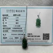 Type A Green Omphacite Jade Jadeite Ruyi - 3.28g 40.2 by 12.8 by 5.6mm - Huangs Jadeite and Jewelry Pte Ltd