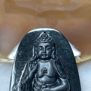 Type A Black Jade Jadeite Buddha 27.3g 59.6 by 39.3 by 7.3mm - Huangs Jadeite and Jewelry Pte Ltd