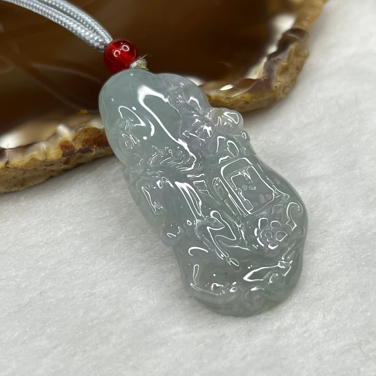 Type A Sky Blue and Lavender Jade Jadeite Horse Pendant - 14.80g 48.2 by 24.1 by 5.4 mm - Huangs Jadeite and Jewelry Pte Ltd