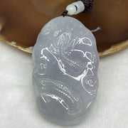 Type A Semi Icy Lavender Jade Jadeite Dragon Pendant 104.03g 71.2 by 42.8 by 17.4 mm - Huangs Jadeite and Jewelry Pte Ltd