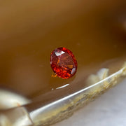 Natural Orange Red Garnet Crystal Stone for Setting - 0.80ct 5.2 by 5.2 by 3.4mm - Huangs Jadeite and Jewelry Pte Ltd