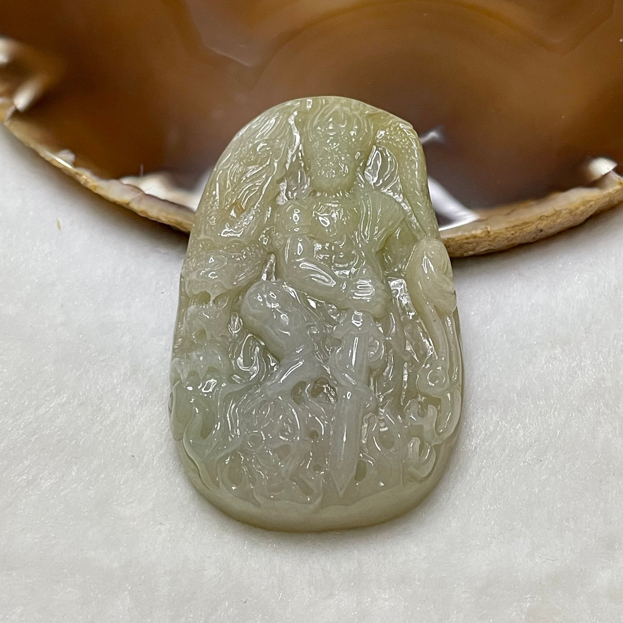 Type A Yellow Jade Jadeite Acala 75.07g 71.1 by 45.0 by 12.6mm - Huangs Jadeite and Jewelry Pte Ltd