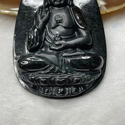 Type A Black Jade Jadeite Buddha 27.3g 59.6 by 39.3 by 7.3mm - Huangs Jadeite and Jewelry Pte Ltd