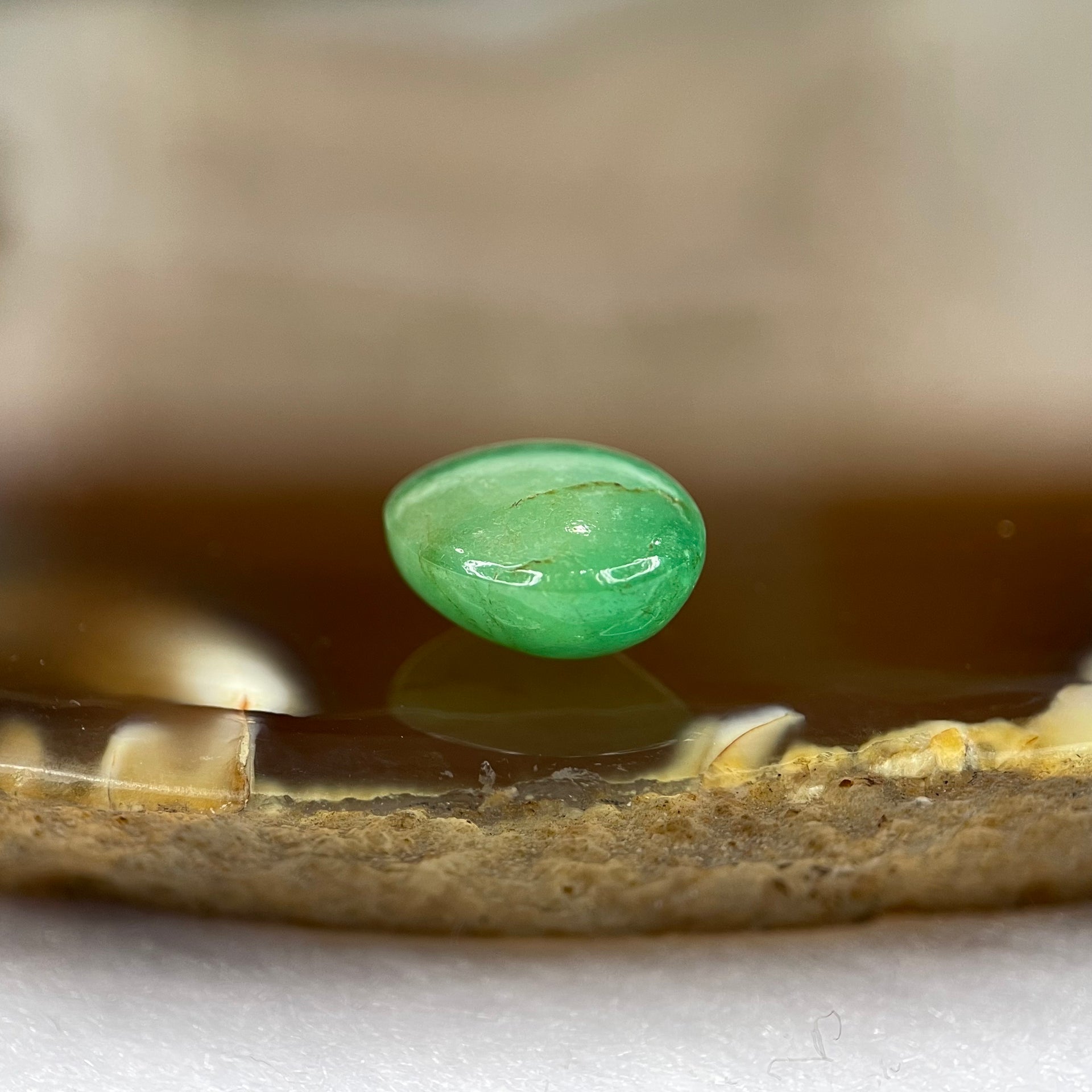 Natural Green Emerald Cabochon for Setting - 4.65ct 11.6 by 9.5 by 6.2mm - Huangs Jadeite and Jewelry Pte Ltd