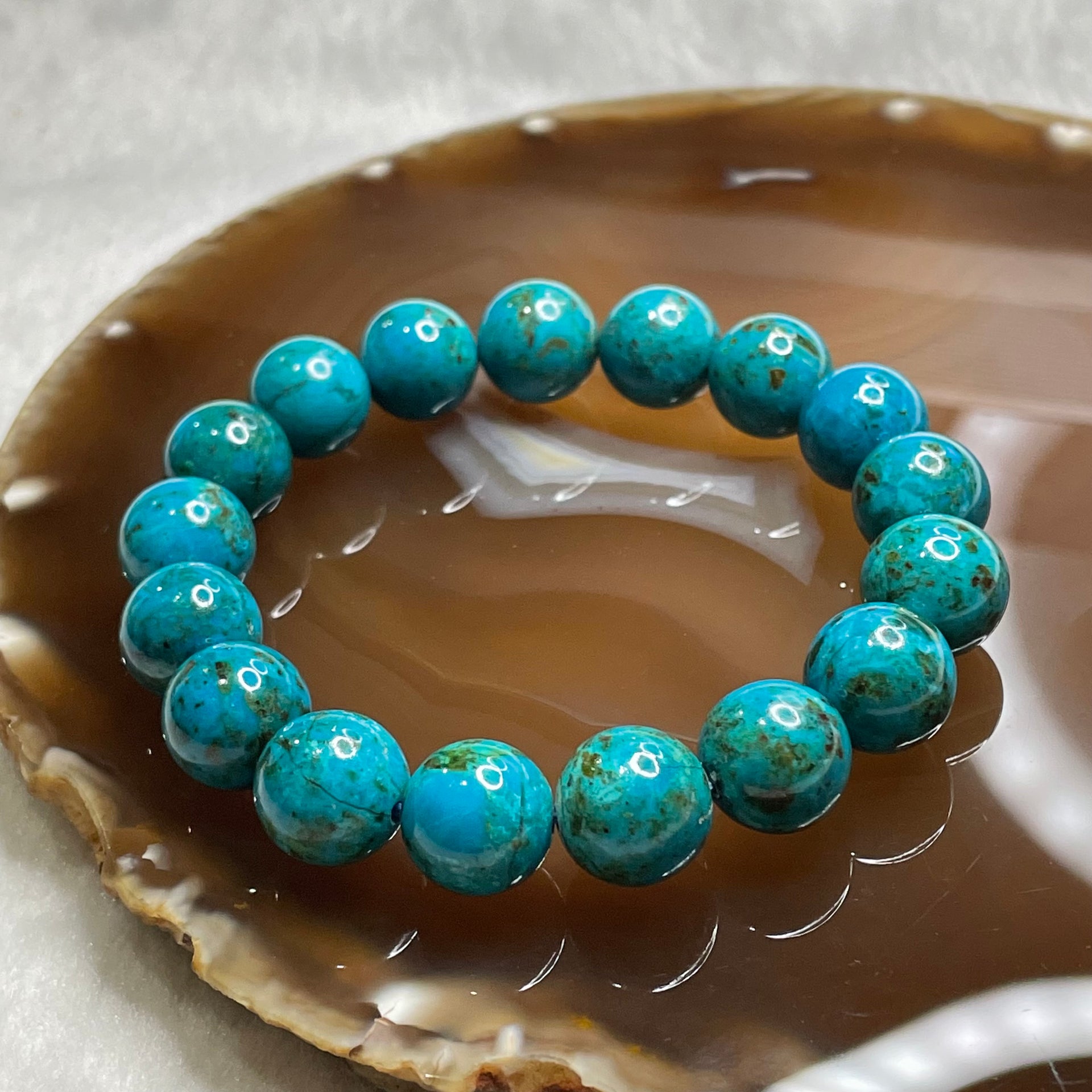 Natural Phoenix Stone Crystal Bracelet 36.74g 12.2mm/bead 17 beads - Huangs Jadeite and Jewelry Pte Ltd