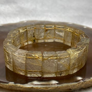 Natural Golden Rutilated Quartz Bracelet 手牌 - 69.11g 18.5 by 7.9mm/piece 20 pieces - Huangs Jadeite and Jewelry Pte Ltd