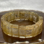 Natural Golden Rutilated Quartz Bracelet 手牌 - 68.60g 18.4 by 7.5mm/piece 20 pieces - Huangs Jadeite and Jewelry Pte Ltd