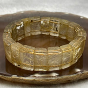 Natural Golden Rutilated Quartz Bracelet 手牌 - 68.60g 18.4 by 7.5mm/piece 20 pieces - Huangs Jadeite and Jewelry Pte Ltd