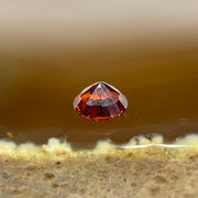 Natural Orange Red Garnet Crystal Stone for Setting - 0.70ct 4.9 by 4.9 by 3.2mm - Huangs Jadeite and Jewelry Pte Ltd