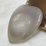 Natural Agate Crystal Heart - 98.2g 74.3 by 76.5 by 11.5mm - Huangs Jadeite and Jewelry Pte Ltd