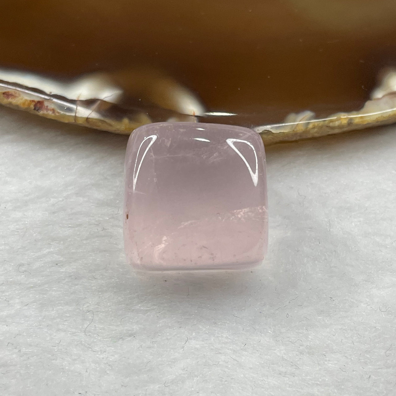 Natural Rose Quartz Crystal Cube Display 16.3g 19.5 by 19.7 by 17.6mm - Huangs Jadeite and Jewelry Pte Ltd