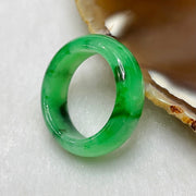 Type A Spicy Green Jade Jadeite Ring 4.28g US7.25 HK16 Thickness 6.8 by 7.7mm Inner Diameter 17.6mm - Huangs Jadeite and Jewelry Pte Ltd