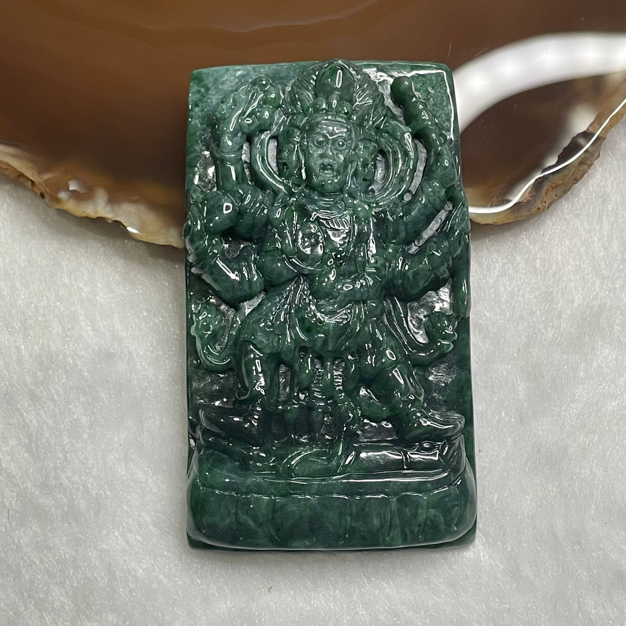 Type A Green Jade Jadeite 马头明王 Hayagriva 81.21g 76.4 by 44.1 by 11.2mm - Huangs Jadeite and Jewelry Pte Ltd