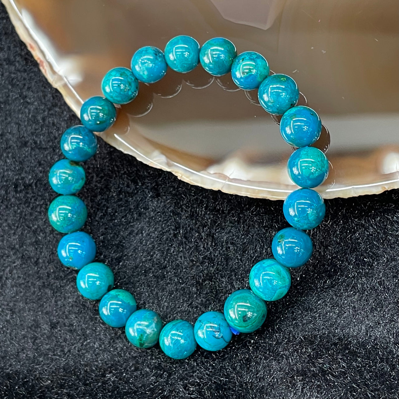 Natural Phoenix Stone Bracelet 凤凰石 - 17.0g 8.3mm/bead 22beads - Huangs Jadeite and Jewelry Pte Ltd