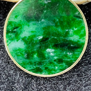 Type A Burmese Jade Jadeite Pendant 18k gold & diamonds - 2.31g 24.2 by 24.2 by 1.6mm - Huangs Jadeite and Jewelry Pte Ltd