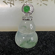 Type A 18k White Gold Icy Green Piao Hua Hulu Jade Jadeite 2.00g 23.9 by 11.7 by 5.1mm - Huangs Jadeite and Jewelry Pte Ltd