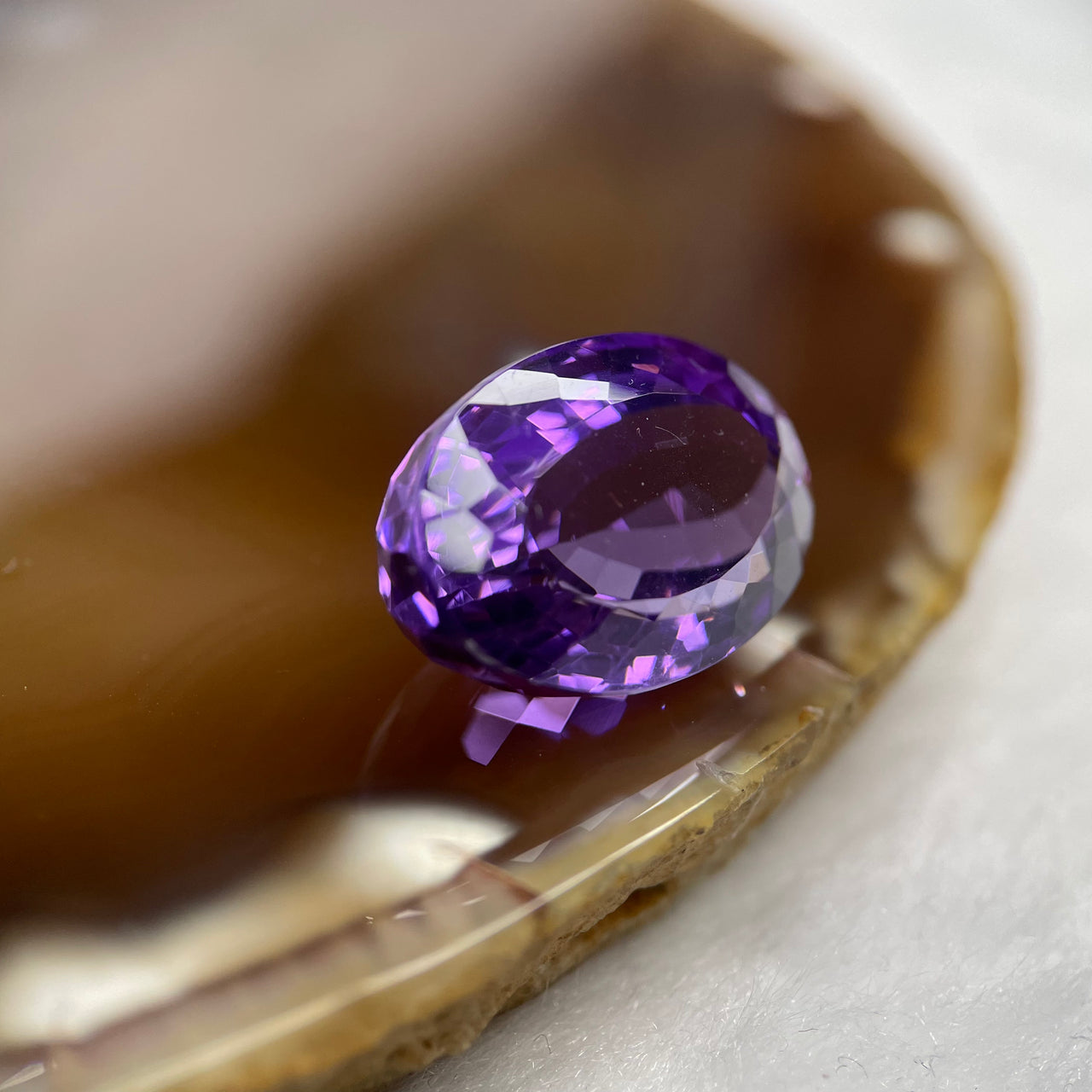 Natural Amethyst 20.10 carats 20.4 by 13.5 by 10.9mm - Huangs Jadeite and Jewelry Pte Ltd