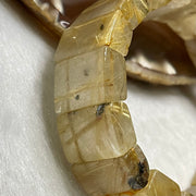 Natural Golden Rutilated Quartz Bracelet 手牌 - 75.17g 18.6 by 13.4 by 8.1mm/piece 18 pieces - Huangs Jadeite and Jewelry Pte Ltd