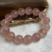 Natural Rutilated Rose Quartz 52.30g 13.6mm 15 Beads - Huangs Jadeite and Jewelry Pte Ltd