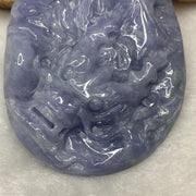 Type A Very Deep Lavender Jadeite Dragon 61.81g 71.1 by 46.9 by 11.8mm - Huangs Jadeite and Jewelry Pte Ltd