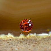 Natural Orange Red Garnet Crystal Stone for Setting - 0.70ct 4.9 by 4.9 by 3.4mm - Huangs Jadeite and Jewelry Pte Ltd