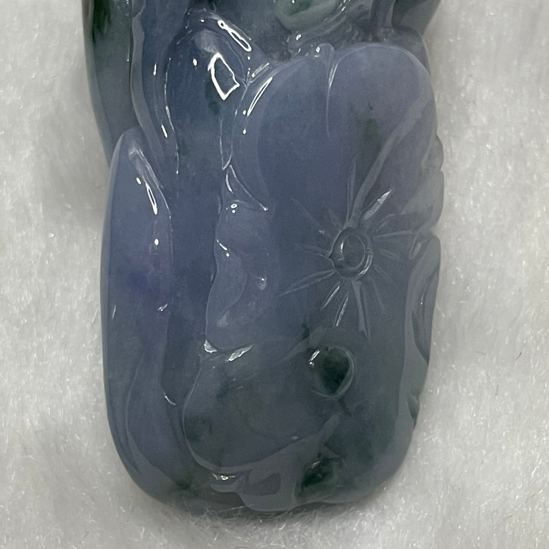 Type A Light Lavender & Green Jade Jadeite Buddha Pendant - 37.65g 63.6 by 24.5 by 14.5mm - Huangs Jadeite and Jewelry Pte Ltd