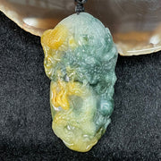 Type A Burmese Jade Jadeite Dragon Pendant - 49.86g 65.5 by 36.0 by 16.3mm - Huangs Jadeite and Jewelry Pte Ltd