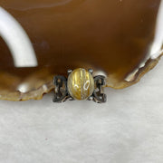 Natural Golden Rutilated Quartz 925 Silver Ring US 8 HK 17.5 6.11g 12.0 by 21.4 by 11.4mm - Huangs Jadeite and Jewelry Pte Ltd