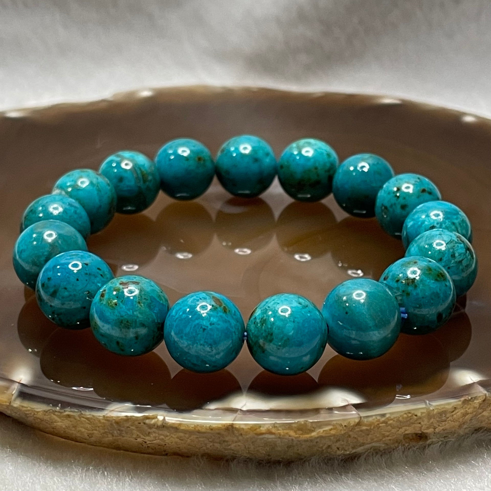 Natural Phoenix Stone Crystal Bracelet - 35.68g 12.3mm/bead 17 beads - Huangs Jadeite and Jewelry Pte Ltd