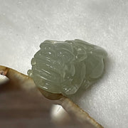 Type A Faint Green Jade Jadeite Pixiu Charm - 7.52g 25.2 by 15.3 by 12.4mm - Huangs Jadeite and Jewelry Pte Ltd