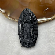 Type A Full Body Black Jade Jadeite Mother Mary 46.7g 68.7 by 34.2 by 10.4mm - Huangs Jadeite and Jewelry Pte Ltd