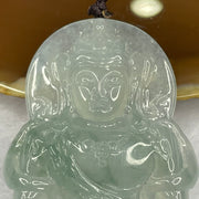 HIGH QUALITY Type A High Icy Green Piao Hua Tibetan Bodhisattva Jade Jadeite Pendant - 22.77g 56.2 by 38.1 by 6.0mm - Huangs Jadeite and Jewelry Pte Ltd