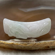 Type A Faint Green Jade Jadeite Pixiu Bracelet Piece - 7.8g 41.0 by 14.3 by 6.3mm - Huangs Jadeite and Jewelry Pte Ltd