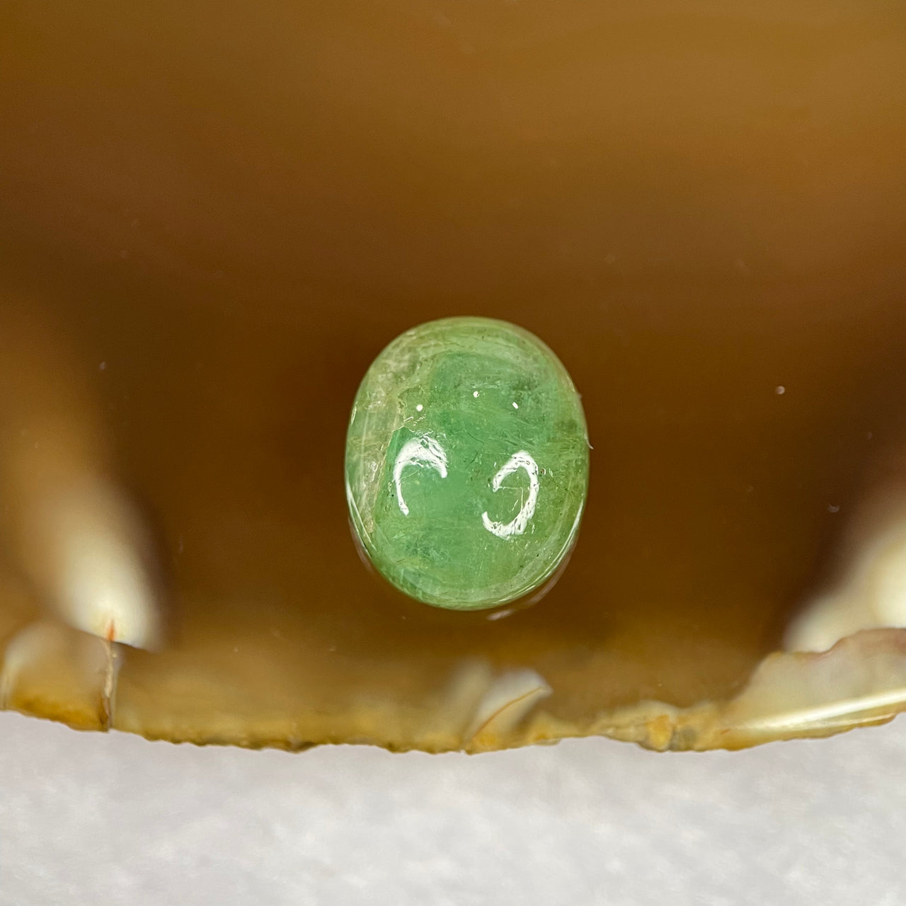 Natural Green Emerald Cabochon for Setting - 5.60ct 12.0 by 10.0 by 6.0mm - Huangs Jadeite and Jewelry Pte Ltd