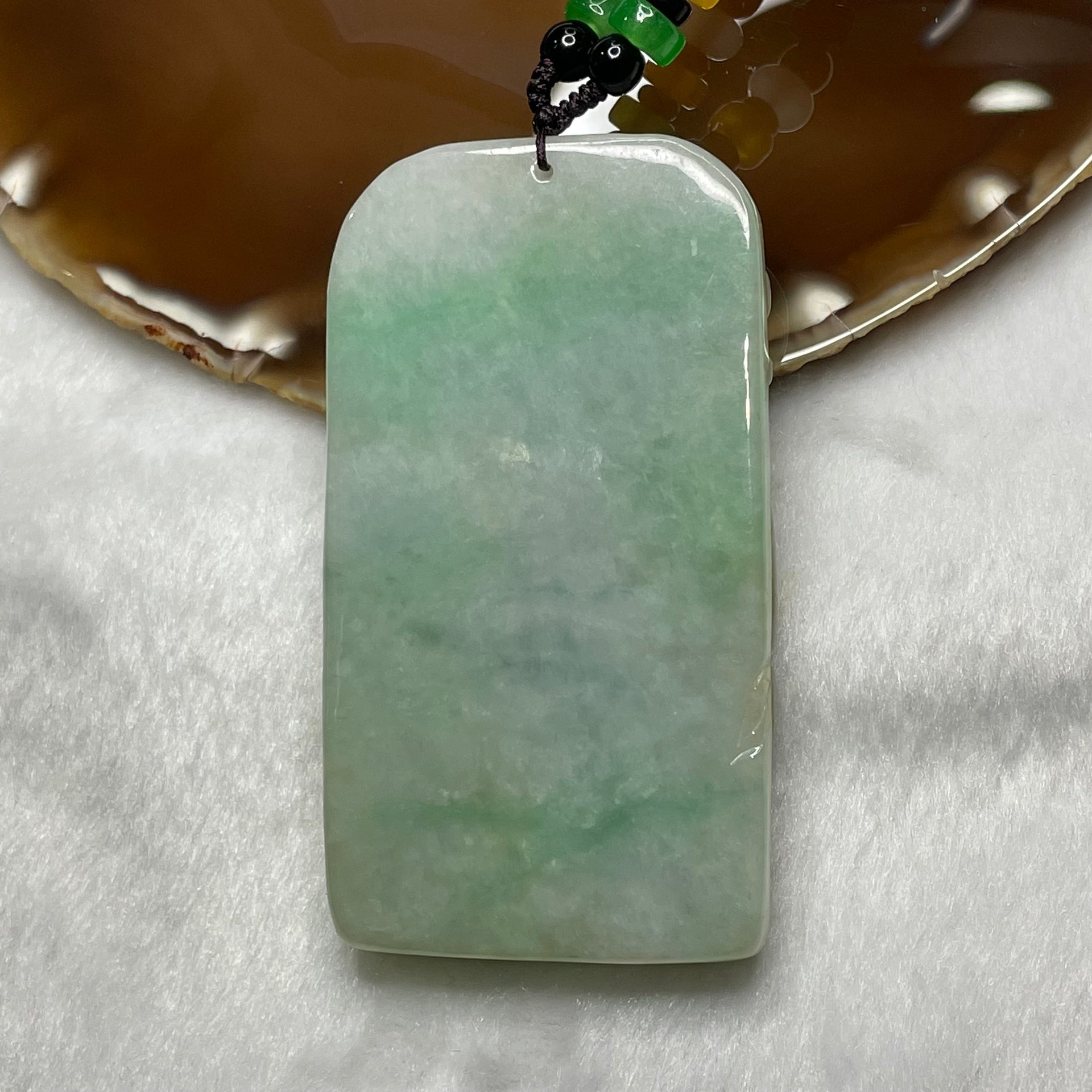 Rare Carving Type A Yellow & Green Jade Jadeite Menshen (门神) 113.35g 81.0 by 44.4 by 12.7mm - Huangs Jadeite and Jewelry Pte Ltd