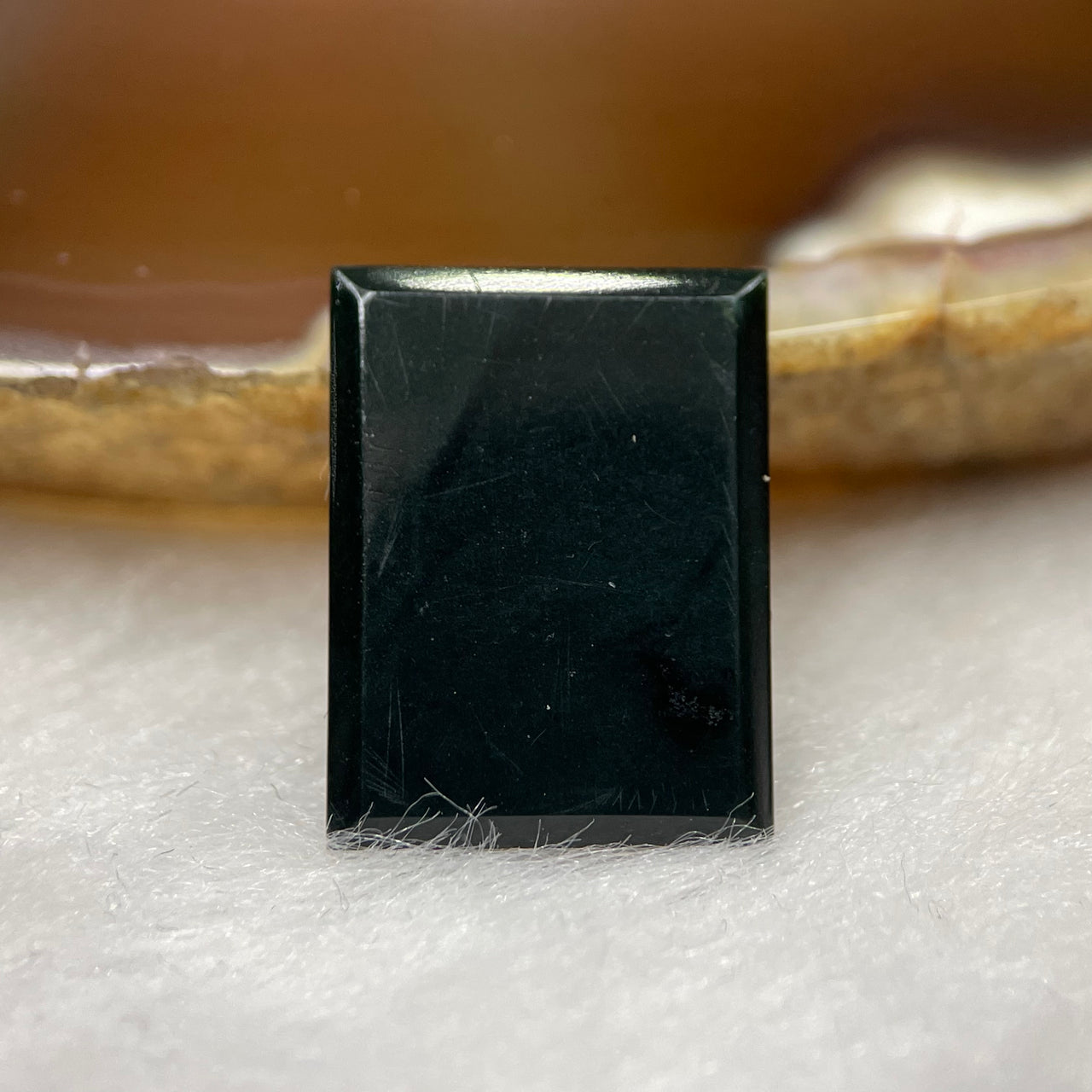 Type A Black Jade Jadeite for Pendant Setting - 4.80ct 16.7 by 12.7 by 1.9mm - Huangs Jadeite and Jewelry Pte Ltd