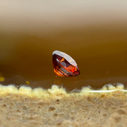 Natural Orange Red Garnet Crystal Stone for Setting - 0.70ct 4.9 by 4.9 by 3.2mm - Huangs Jadeite and Jewelry Pte Ltd