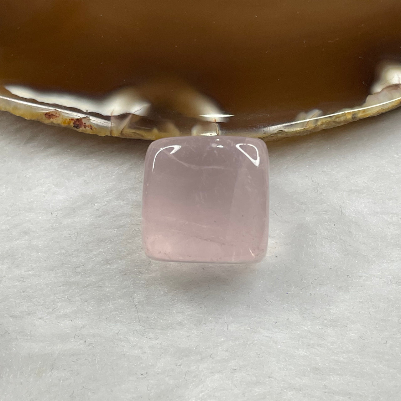 Natural Rose Quartz Crystal Cube Display 16.3g 19.5 by 19.7 by 17.6mm - Huangs Jadeite and Jewelry Pte Ltd