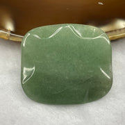 Natural Aventurine Lotus Charm - 11.43g 35.3 by 30.8 by 5.1mm - Huangs Jadeite and Jewelry Pte Ltd