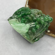 Type A Spicy Green Jade Jadeite Dragons Display - 230g 67.9 by 47.6 by 49.8mm - Huangs Jadeite and Jewelry Pte Ltd